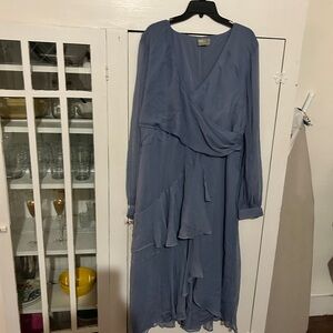 ASOS Long Sleeve Blue Dress